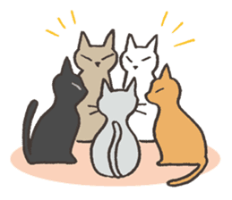 Bicke and his cat friends. sticker #461970