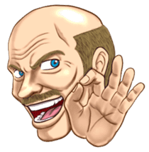 Exciting! Mr. bald head[English version] sticker #462776