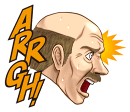 Exciting! Mr. bald head[English version] sticker #462799