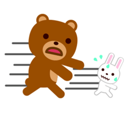 Don't eat me Mr. Bear ! sticker #463276