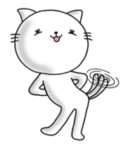 I am Nyakotan  of a white cat. sticker #464375