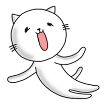 I am Nyakotan  of a white cat. sticker #464378