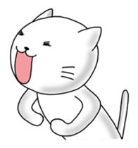 I am Nyakotan  of a white cat. sticker #464385