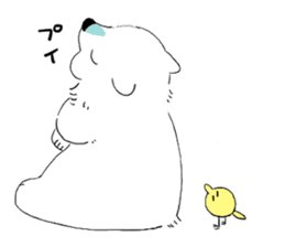 Polar Bear and small Bird sticker #464629