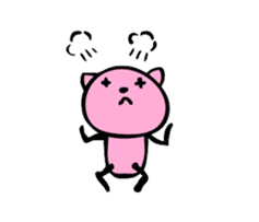 Happy Pink Cat sticker #464920