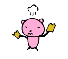Happy Pink Cat sticker #464922