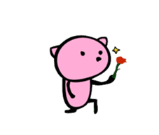 Happy Pink Cat sticker #464931