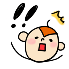 a sweeping baby monkey ruru sticker #465935