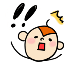 a sweeping baby monkey ruru sticker #465935