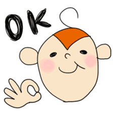 a sweeping baby monkey ruru sticker #465942