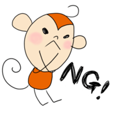 a sweeping baby monkey ruru sticker #465943