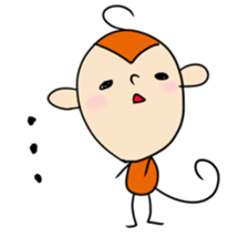 a sweeping baby monkey ruru sticker #465948