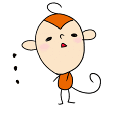 a sweeping baby monkey ruru sticker #465948