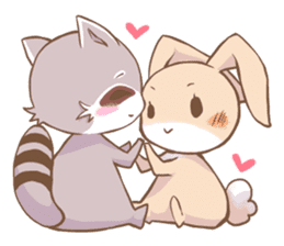 LOVE!Raccoons&Rabbit sticker #466016