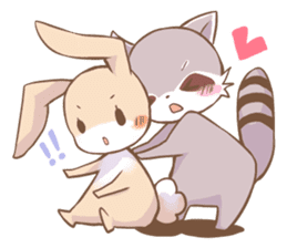 LOVE!Raccoons&Rabbit sticker #466017