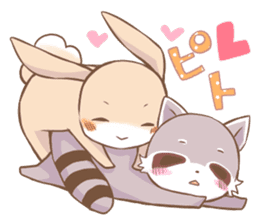 LOVE!Raccoons&Rabbit sticker #466018