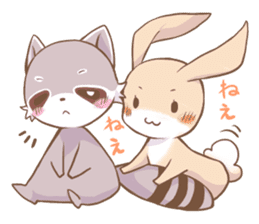 LOVE!Raccoons&Rabbit sticker #466019