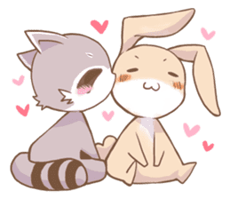LOVE!Raccoons&Rabbit sticker #466020