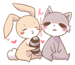 LOVE!Raccoons&Rabbit sticker #466021