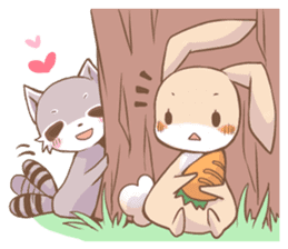 LOVE!Raccoons&Rabbit sticker #466022