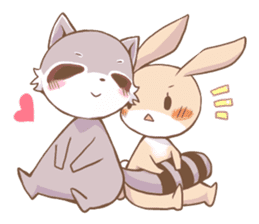 LOVE!Raccoons&Rabbit sticker #466023