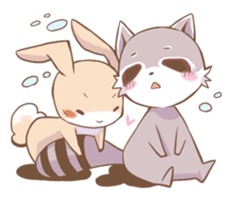 LOVE!Raccoons&Rabbit sticker #466024