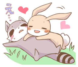 LOVE!Raccoons&Rabbit sticker #466026