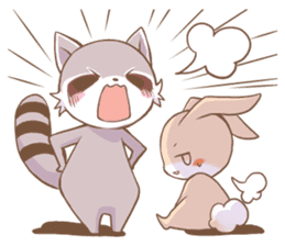 LOVE!Raccoons&Rabbit sticker #466030