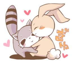 LOVE!Raccoons&Rabbit sticker #466047