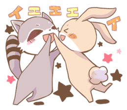 LOVE!Raccoons&Rabbit sticker #466049
