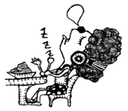 monochrome afro kids sticker #466303