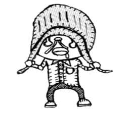 monochrome afro kids sticker #466322