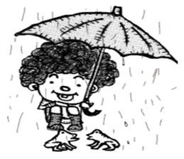 monochrome afro kids sticker #466328
