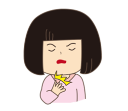 a cute girl sticker #467033