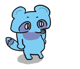 Tetsuya,  Blue Raccoon Dog sticker #468619