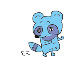 Tetsuya,  Blue Raccoon Dog sticker #468628