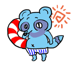 Tetsuya,  Blue Raccoon Dog sticker #468631