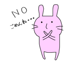 A cat, a rabbit, and a bear. sticker #469382