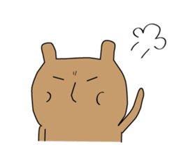 A cat, a rabbit, and a bear. sticker #469384