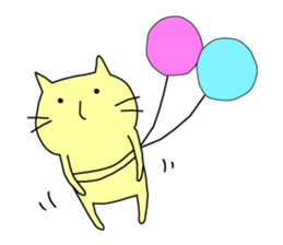 A cat, a rabbit, and a bear. sticker #469390