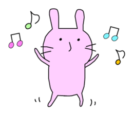 A cat, a rabbit, and a bear. sticker #469395