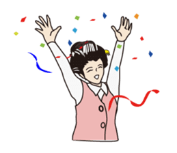 the king and she in the office sticker #469612