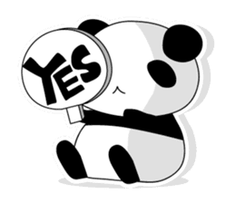 Panda and rabbit(English version) sticker #471656