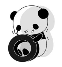 Panda and rabbit(English version) sticker #471659