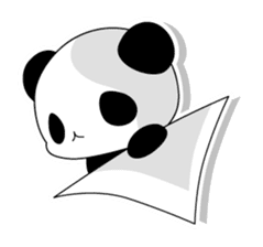 Panda and rabbit(English version) sticker #471664