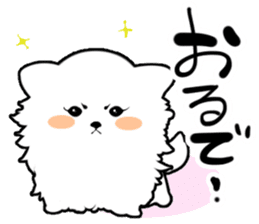 White Pomeranian sticker #471935