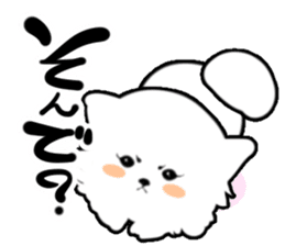 White Pomeranian sticker #471937