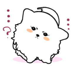 White Pomeranian sticker #471939