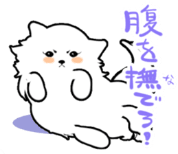 White Pomeranian sticker #471943