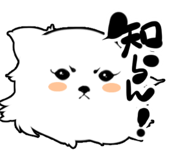 White Pomeranian sticker #471944
